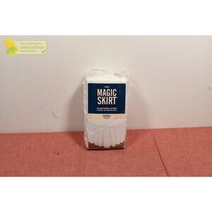 Magic Skirt Ruffled Bed Skirt White King*